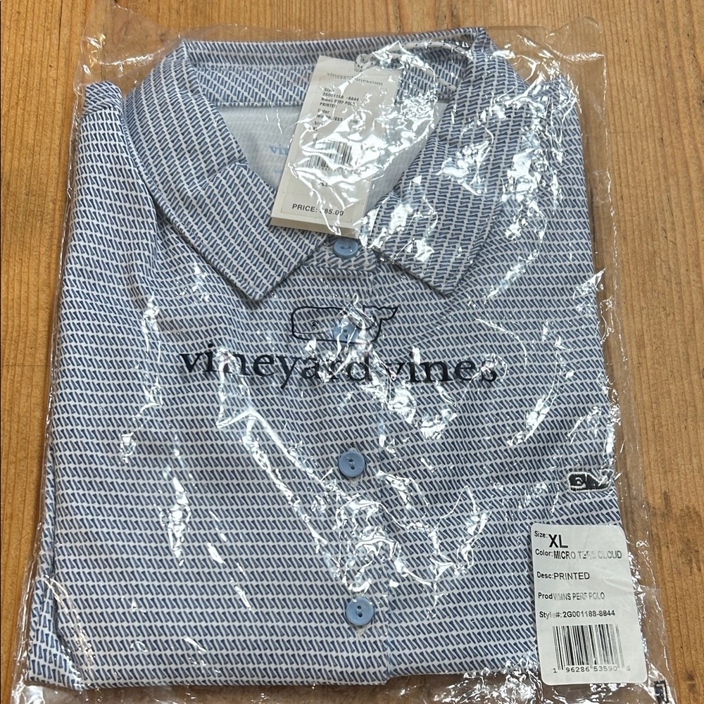 Vineyard Vines Navy Patterned Polo Shirt
